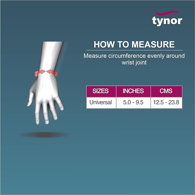 TYNOR Wrist Brace with Thumb, Grey, Universal Size, 1 Unit