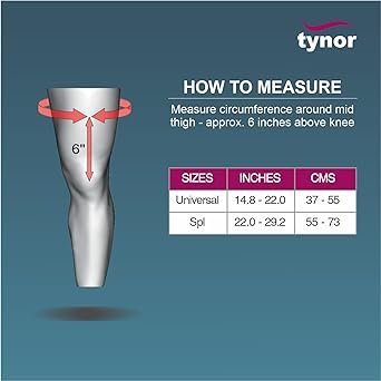 TYNOR Knee Wrap (Neoprene), Grey, Universal Size, 1 Unit