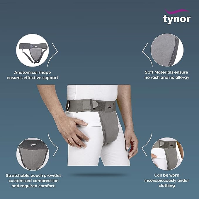 Tynor Scrotal Support, Grey, 1 Unit