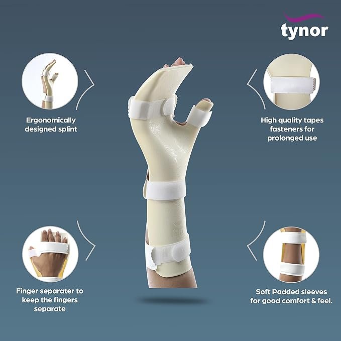 TYNOR Hand Resting Splint, Beige, Left, 1 Unit