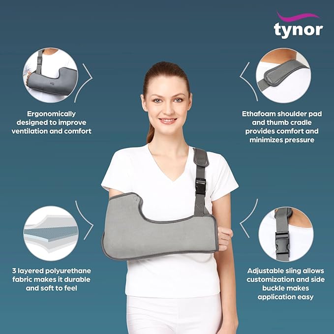 TYNOR Pouch Arm Sling Tropical, Grey, 1 Unit