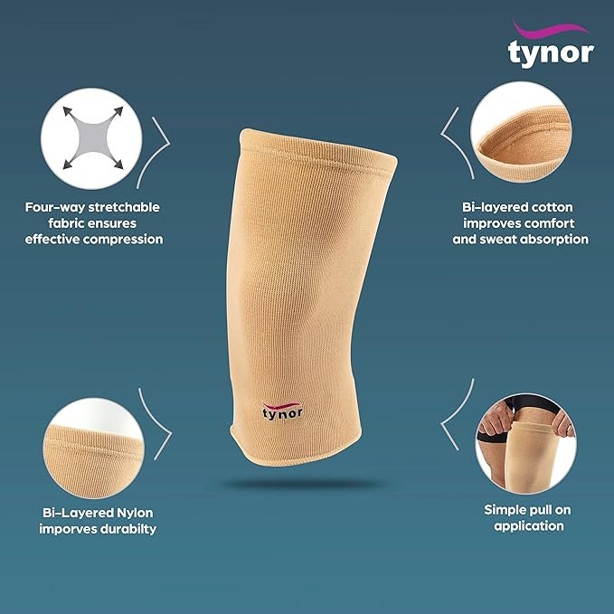 TYNOR Knee cap, Beige, Pack of 2