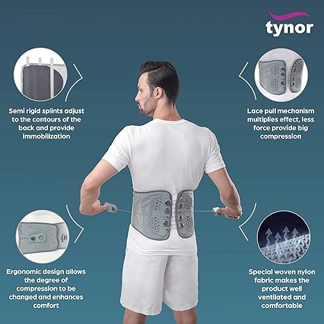 Tynor Lacepull L.S Belt, Grey, 1 Unit