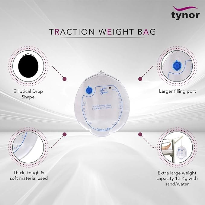 Tynor Traction Weight Bag, White, Universal Size, 1 Unit