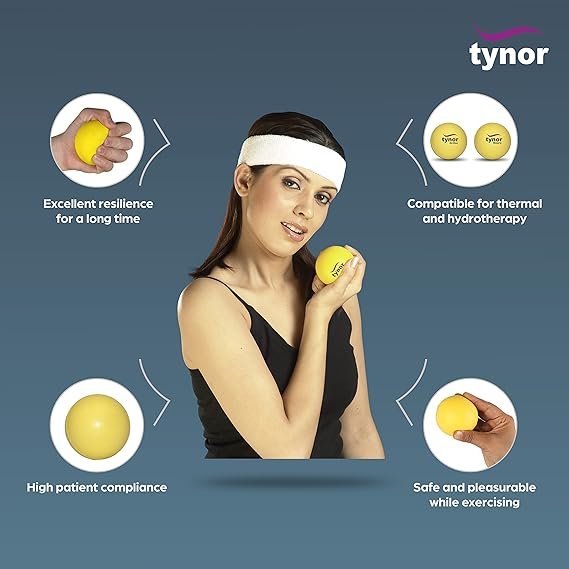 TYNOR Exercising Ball Pu, Yellow, Neuro, 1 Unit, exercise fitness