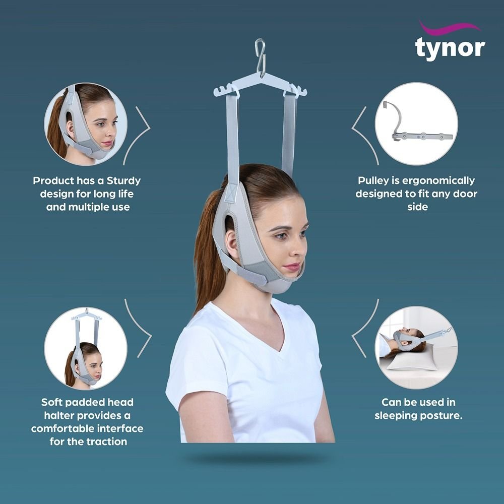 Tynor Cervical Traction Kit with Weight Bag - Universal (Sitting)