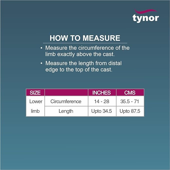 Tynor Cast Cover Leg, White, Universal Size, 1 Unit