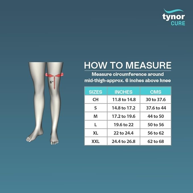 TYNOR Knee Immobiliser 19"/48cm, Grey, 1 Unit