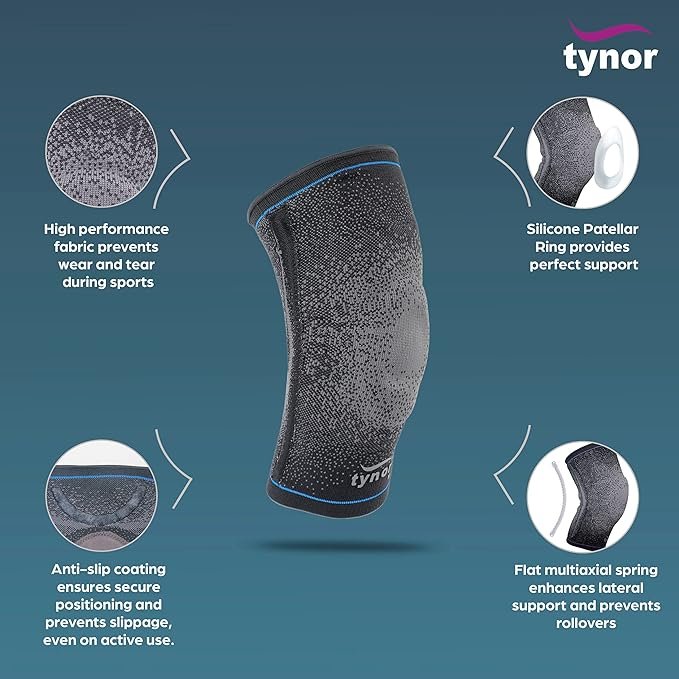 TYNOR Knee Support Urbane, Grey, 1 Unit