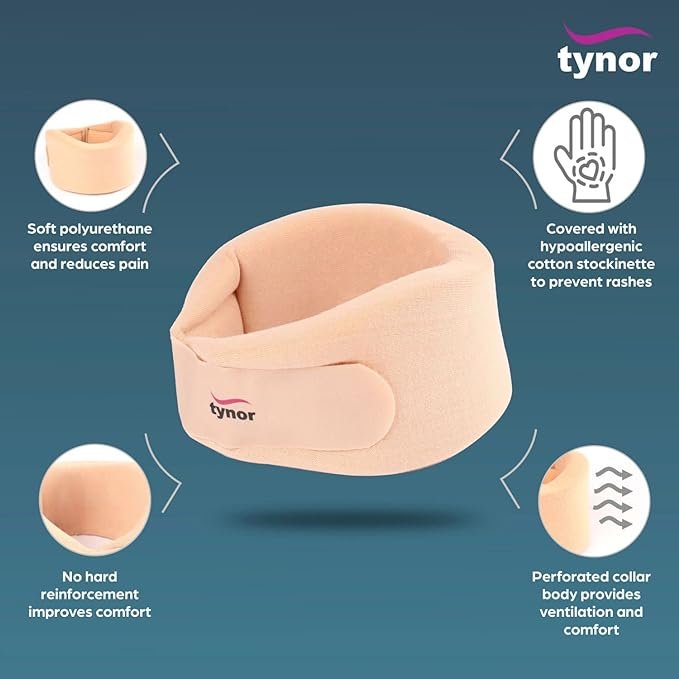 TYNOR Cervical Collar Soft, Beige,  1 Unit