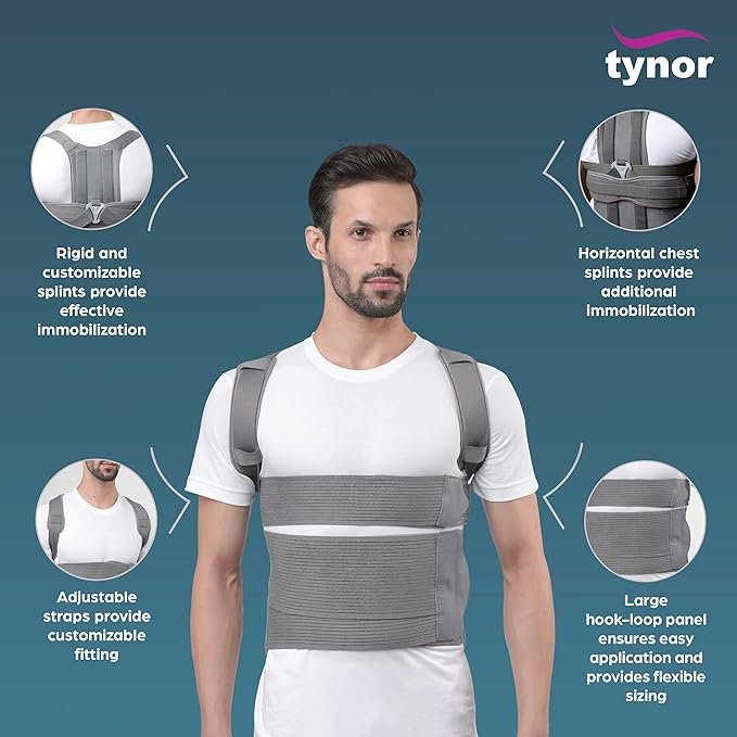 TYNOR Taylor's Brace Short, Grey, 1 Unit