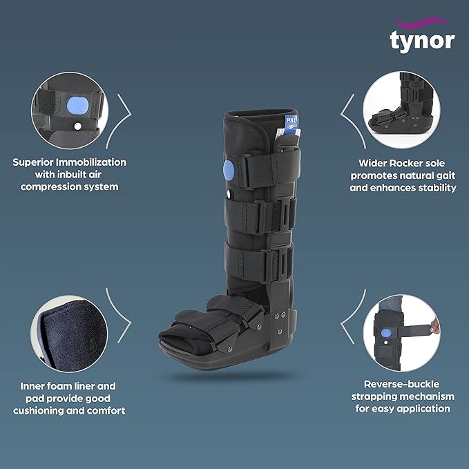 TYNOR Walker Boot Air-Long, Black, 1 Unit