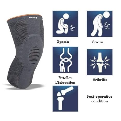 Dyna 3D Knee Brace (Medium, Grey) Pack Of 1