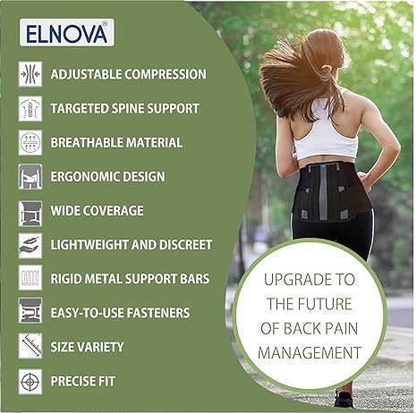 Elnova Lumbo Sacral Corset (Back Pain Belt) Medium