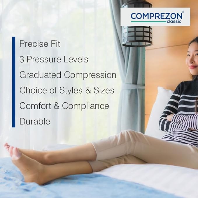 Dyna Comprezon Varicose Vein Stockings Class 1 Below Knee- 1 pair (Small)