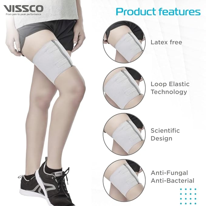 Vissco Loop Elastic Thigh Support (Grey)