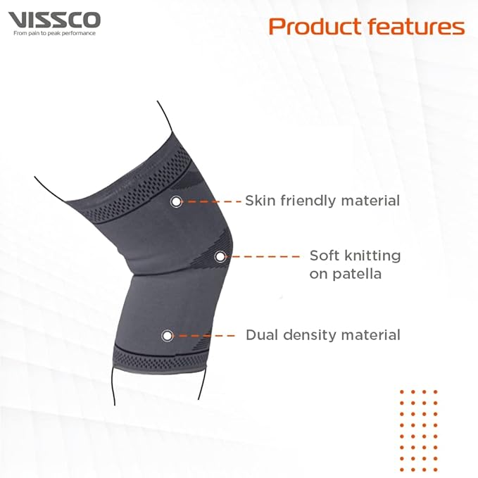 Vissco Pro Stretchable 2D Knee Cap, Pair