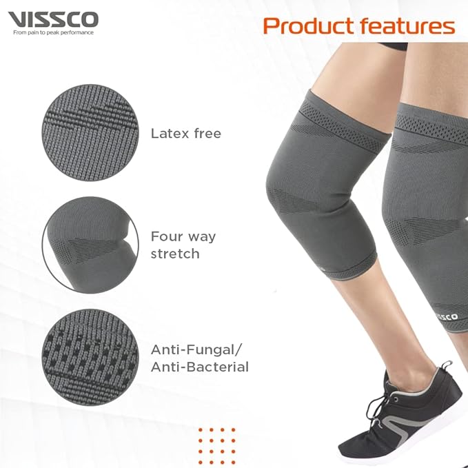 Vissco Pro Stretchable 2D Knee Cap, Pair