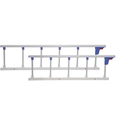 FOWLER MANUAL COT WITH ALUMINIUM RAILINGS, ABS BOARDS, CASTORS and MATRESS