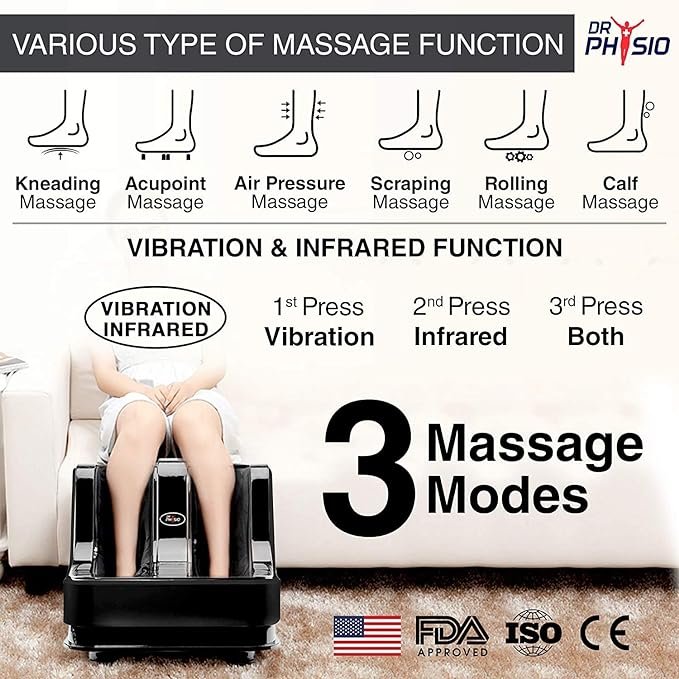 Electric Leg, Foot and Calf Massager Machine with Vibration