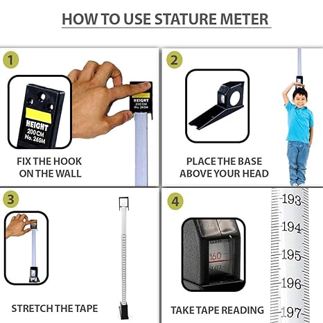 Wall Mounted Growth Stature Meter Height Measuring Tape