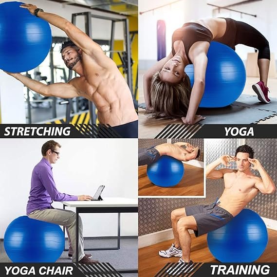 Exercise Ball for Yoga, Fitness, Balance Stability, Extra Thick Professional Grade Balance & Stability Ball