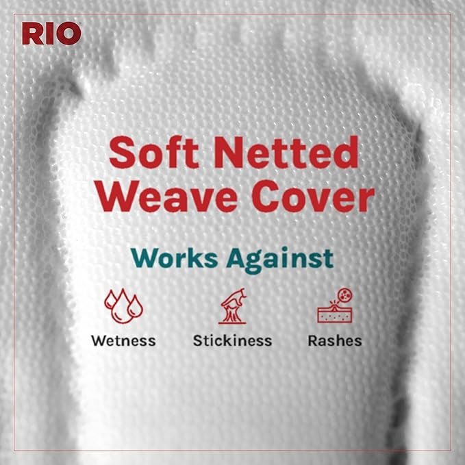 RIO Sanitary Pads for women, Comfort Weave with Wings (XL) - (280mm, Pack of 15)