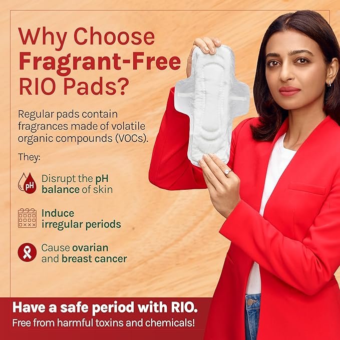 RIO Sanitary Pads for women, Comfort Weave with Wings (XL) - (280mm, Pack of 15)