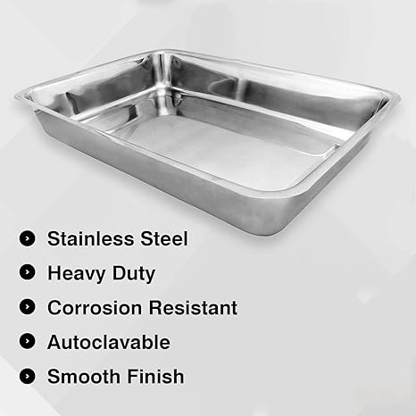 Stainless Steel Baby Tray Without Lid (Pack of 1)