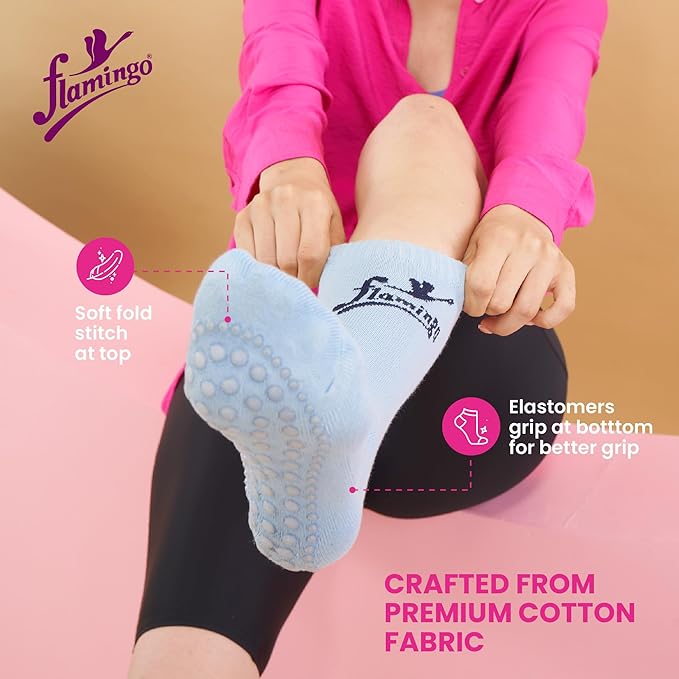 Flamingo Diabetic Socks with Anti-Skid, Pair, Universal Size