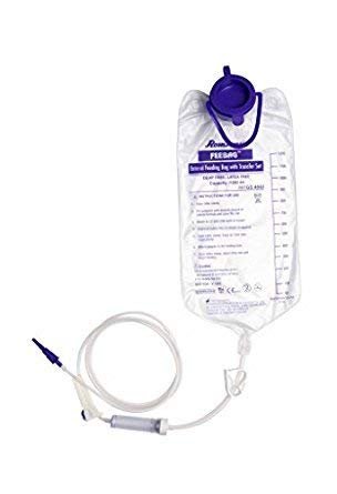 Romsons Feeding Bag with Ice Pouch and Transfer Set, Drip Chamber, Flow Controller and Tapered Connector