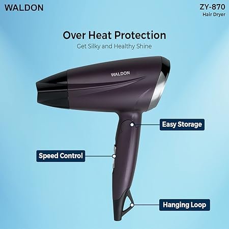 Waldon Professional Salon Style Foldable Hair Dryer