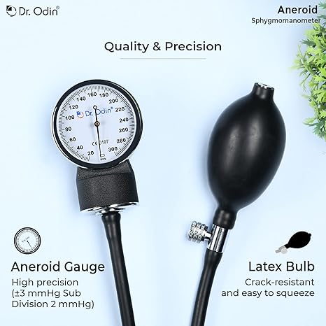 Dr.Odin Aneroid Sphygmomanometer With Single Head Stethoscope