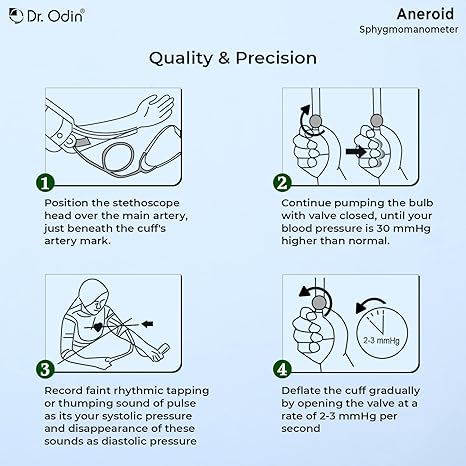 Dr.Odin Aneroid Sphygmomanometer With Single Head Stethoscope