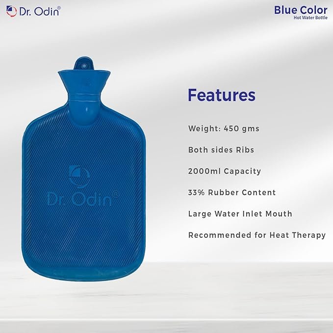 Dr. Odin Hot Water Bag, Non Electric Leakproof Hot Water Bottle for Pain Relief