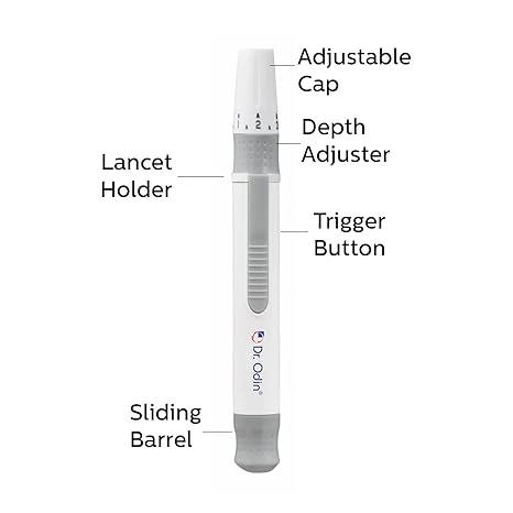 Dr. Odin Advanced Adjustable Painless Lancing Device For Sugar Testing