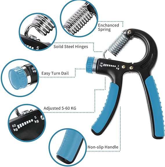 Safe AnB Touch Adjustable Hand Grip Strengthener,Forearm Exerciser