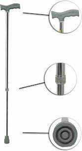 GHS Ryder-121 an Silver Aluminum Adjustable Walking Stick