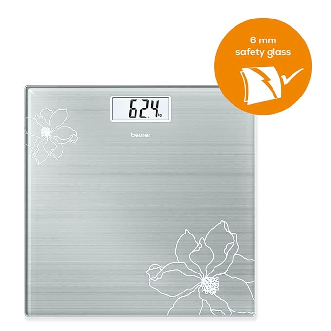 Beurer GS 10 glass bathroom scale with Easy-to-read LCD display