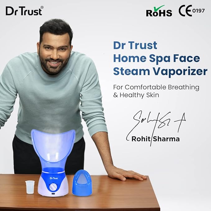 Dr Trust Home Spa Face/Nose Vapouriser Steamer For Cold & Cough (Blue Vaporiser)