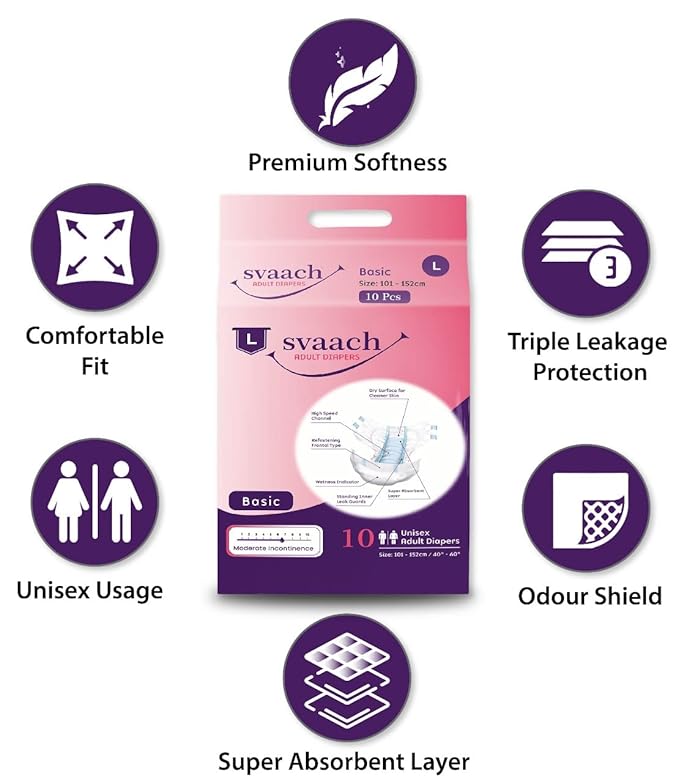 Svaach Basic Adult Diaper Sticker Type 10s