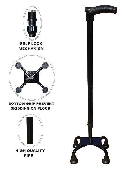 GHS 4 Leg Walking Sticks Height Adjustable