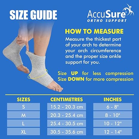 AccuSure Bamboo Yarn Ankle Support, Pack of Pair