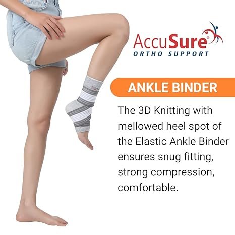 AccuSure Elastic Ankle Binder, Pack of 1