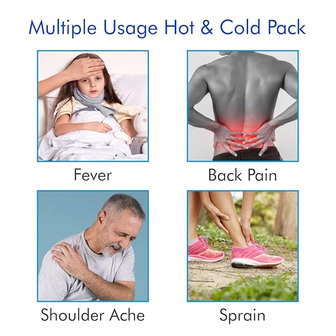 AccuSure Reusable Gel Based Hot & Cool Pack For Fast & Effective Pain Relief