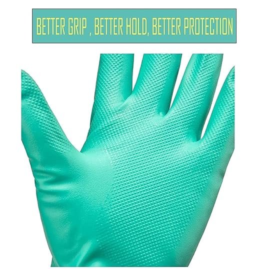 Long Reusable Chemical Acid Resistant Nitrile Hand Gloves