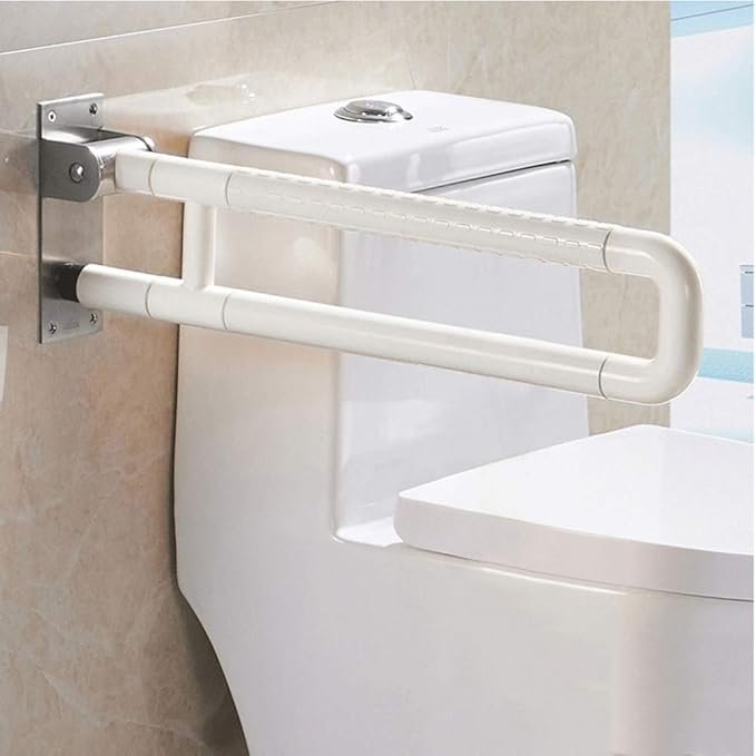 Bathroom Armrest Up Foldable Stainless Steel Non-slip Toilet Handle for Elderly People with Disabilities