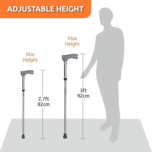 GHS Avanti Folding L Shape Aluminum Walking Stick