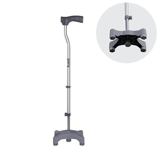 GHS Avanti L Shape Quadripod Height Adjustable Walking Stick