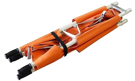 GHS Foldable Aluminium Stretcher for Emergency Hospital & Medical Patient Transport Stretcher with Handle & Carrying Case